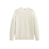 Men's Beige Brushed Sweater with Embroidery